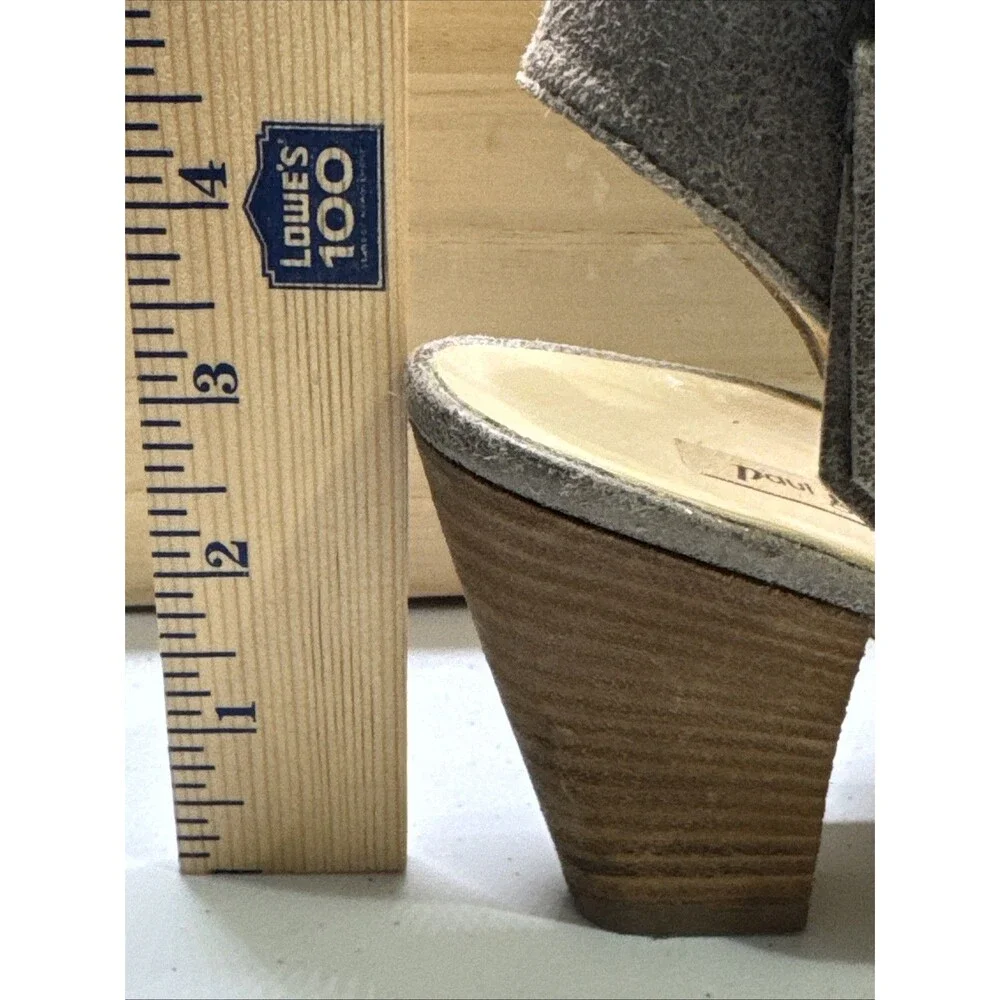Paul Green Cayenne Leather Peep Toe Sandals Heels Sz7.5